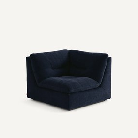 Γωνιακή πολυθρόνα σύνθεσης 90°, βελούδινη υφή chenille, GIULIANO