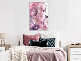 Αφίσα - Pink Bouquet - 40x60 - Χρυσό - Με πασπαρτού