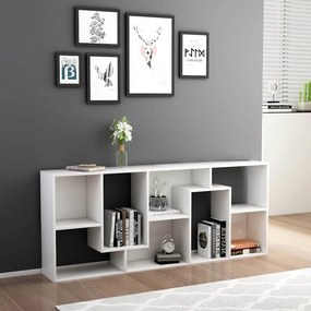 vidaXL Βιβλιοθήκη Λευκή 67 x 24 x 161 εκ. από Επεξ. Ξύλο