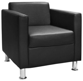 Πολυθρόνα CUBO C3035.02 με PU Μαύρο 70x71x73 εκ. 70x71x73 εκ.