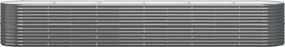vidaXL Ζαρντινιέρα Ανθρακί 440x80x68 εκ Γαλβανισμένος χάλυβας
