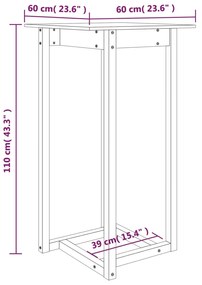 ΤΡΑΠΕΖΙ ΜΠΑΡ 60 X 60 X 110 ΕΚ. ΑΠΟ ΜΑΣΙΦ ΞΥΛΟ ΠΕΥΚΟΥ 822177