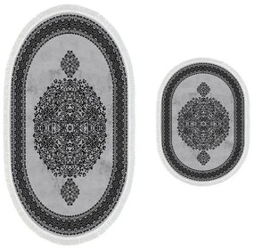 Πατάκια Μπάνιου 410602 O 299ANR1658 (Σετ 2τμχ) Grey L'essentiel Maison 60x100cm Πολυέστερ