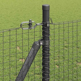 vidaXL 10 x 1 m PVC-Επικαλυμμένο Ατσάλι Γκρι Δίχτυ