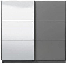 Ντουλάπα Sierra με Καθρέφτη 220 Γκρί 217x62.5x210 εκ. 217x62.5x210 εκ.