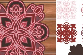 Intra απο ξύλο plywood 3mm-4mm πάχος 3D MultiLayer Mandala Cut File Δίασταση 30x30 cm INTRAFABR-14831905