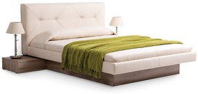 Κρεβάτι ξύλινο με δερμάτινη/ύφασμα LANS 140x200 DIOMMI 45-085
