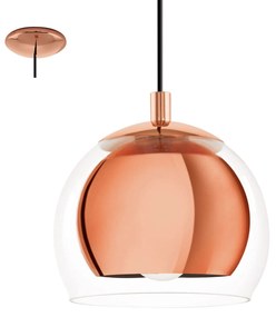 Φωτιστικό Οροφής Rocamar 94589 Copper Eglo Metal, Glass