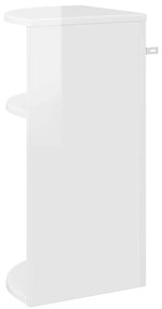 vidaXL End Table Υψηλής γυαλάδας λευκό 29,6 x 29,6 x 60 εκ