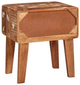 vidaXL End Table με συρτάρι Καφέ 40 x 32 x 46 εκ Στερεό Ανακτηθέν Ξύλο