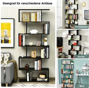 Costway  Μοντέρνα και Πολυχρηστική Βιβλιοθήκη από Φιλική προς το Περιβάλλον Μοριοσανίδα CB10344DK