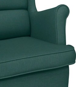 vidaXL πολυθρόνα σκούρο πράσινο 74x84x100 cm ύφασμα