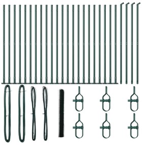 vidaXL Στύλος Περιφράξεων Πράσινο 50 x 1,6 μ (36 mm δίχτυ)