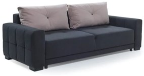 Καναπές-κρεβάτι τριθέσιος Melina, σκούρο μπλε-γκρι -230x105x83cm -MAL-TED-221