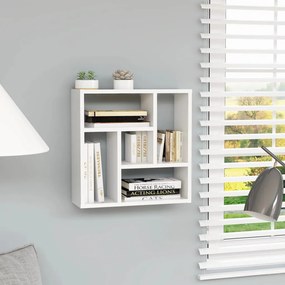 vidaXL Ραφιέρα Τοίχου Λευκή 45 x 16 x 45 εκ. από Επεξ. Ξύλο