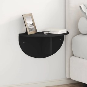 vidaXL Ράφι Τοίχου 2 pcs Μαύρο 48 x 24 x 24 εκ Επεξεργασμένο ξύλο