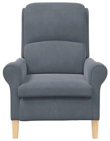 vidaXL Πολυθρόνα Σκούρο γκρι 76 x 94 x 102 εκ. Βελούδο