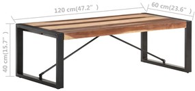 vidaXL Τραπεζάκι Σαλονιού 120 x 60 x 40 εκ. από Μασίφ Ξύλο