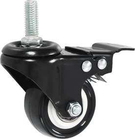 vidaXL Ρόδες Περιστρεφόμενες με Φρένα 8 τεμ. 50 χιλ.