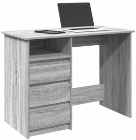 vidaXL Γραφείο Γκρι Sonoma 102x50x75 εκ. από Επεξεργασμένο Ξύλο