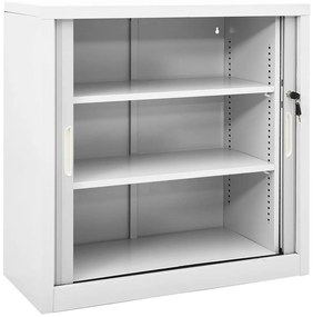vidaXL Ντουλάπι με Συρόμενη Πόρτα Γκρι 90 x 40 x 90 εκ. Ατσάλινο