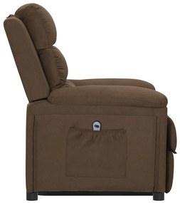 vidaXL Πολυθρόνα με Ανύψωση Καφέ Υφασμάτινη