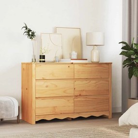 vidaXL Συρταριέρα "DRAMMEN" 111x43x73,5 εκ Μασίφ ξύλο πεύκου