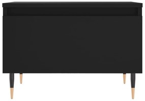Τραπεζάκι Σαλονιού Μαύρο 50x46x35 εκ. από Επεξεργασμένο Ξύλο - Μαύρο