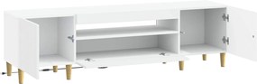 vidaXL Ντουλάπα LED Τηλεόρασης Λευκό Επεξεργασμένο Ξύλο