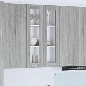 vidaXL Κρεμαστό ντουλάπι Γκρίζο Σονομα 60 x 31 x 100 εκ.