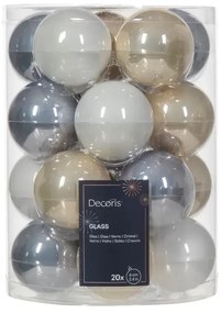Beauty Home ΓΥΑΛΙΝΕΣ ΜΠΑΛΕΣ 3 ΧΡΩΜΑΤΑ 6 cm ΣΕΤ 20 ΤΜΧ