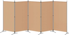 vidaXL 5-Panel Διχοτόμος Μπεζ 433 x 180 cm Ύφασμα