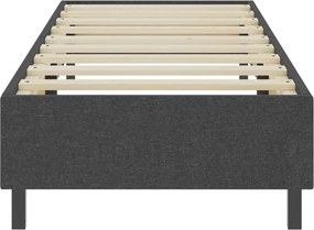 vidaXL Κρεβάτι Boxspring Σκούρο Γκρι 100 x 200 εκ. Υφασμάτινο
