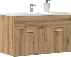 vidaXL Ντουλάπι Νιπτήρα Μπάνιου Αρτισιανή Δρυς 80x38,5x46εκ Επεξ. Ξύλο