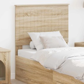 vidaXL Κεφαλάρι με κεφαλάρι Δρύς Sonoma 80 cm Επεξεργασμένο ξύλο