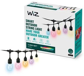 Έξυπνη Γιρλάντα LED 12W Μαύρο 14,8m IP65 RGB 3CCT Dimmable 929003213201 Wiz 929003213201 Μαύρο