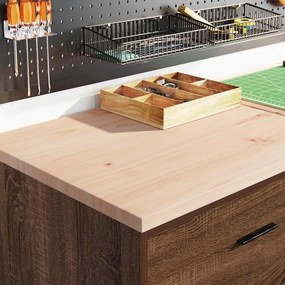 vidaXL ντουλάπι αποθήκευσης γκαράζ 60x51x85 εκ μασίφ ξύλο πεύκο