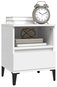 vidaXL Κομοδίνα 2 τεμ. Λευκά 40 x 35 x 50 εκ.