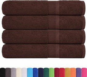 vidaXL Πετσέτες FROGN 4 τεμ. Καφέ 100x200 εκ. 360 γρ./μ²