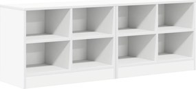 vidaXL Ντουλάπι κρεβατιού με ράφι 2 τεμ. Λευκό 66 x 33 x 48 εκ.
