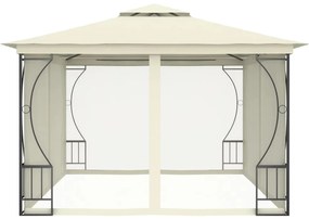 vidaXL Κιόσκι με Δίχτυα Κρεμ 300 x 400 x 265 εκ.