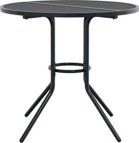 vidaXL Τραπέζι Βεράντας Στρογγυλό Ανθρακί Ø80x72,5 εκ. Ατσάλι
