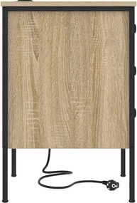 vidaXL Κομοδίνο Δρύς Sonoma 42 x 41 x 61 εκ Επεξεργασμένο ξύλο