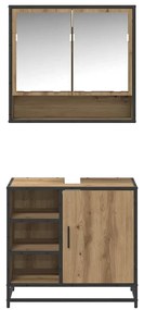 vidaXL Σετ Επίπλων Μπάνιου 2 pcs Artisan Oak Επεξεργασμένο ξύλο