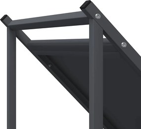 vidaXL Ράφι Καυσόξυλων Ανθρακί 70x43x34,5 εκ. Χάλυβας ψυχρής έλασης