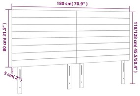 Κεφαλάρια Κρεβατιού 4 τεμ. Αν. Γκρι 90x5x78/88 εκ. Βελούδινο - Γκρι