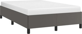 vidaXL Πλαίσιο Κρεβατιού χωρίς στρώμα Γκρι 120x190 εκ.Συνθ. Δέρμα