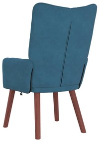 vidaXL Χαλαρωτική Πολυθρόνα Μπλε 63 x 67 x 94 εκ. Βελούδο