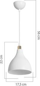 Φωτιστικό οροφής μονόφωτο Lofty pakoworld Ε27 λευκό Φ18x56εκ