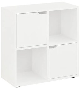 Βιβλιοθήκη Bookel pakoworld σε λευκή απόχρωση 59.6x27.5x60.4εκ (1 τεμάχια)